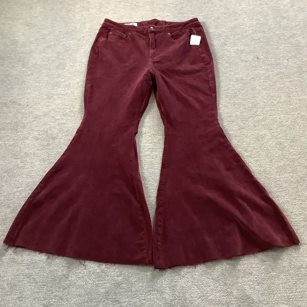 We The Free Deep Red Flare Pants